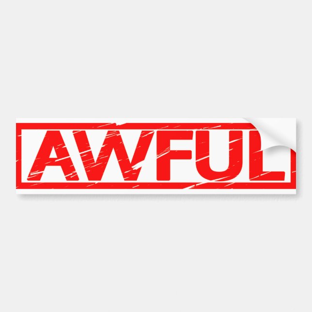 Autocollant De Voiture Timbre terrible (Devant)