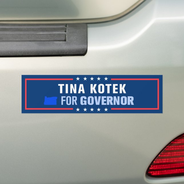 Autocollant De Voiture Tina Kotek pour gouverneure de l'Oregon (En voiture)