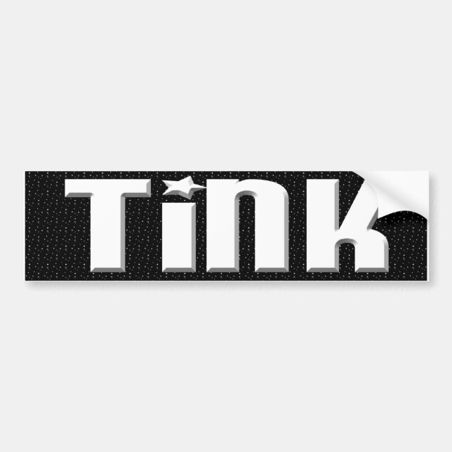 Autocollant De Voiture Tink Bumpersticker - étoiles de noir et de blanc (Devant)