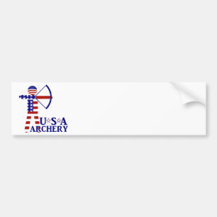 Autocollant De Voiture Tir à l'arc patriotique américain 