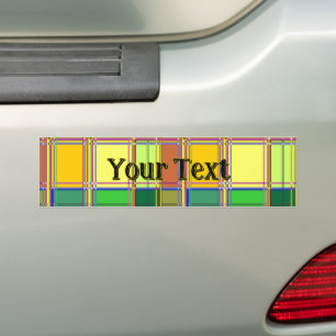 Autocollant De Voiture Tissu coloré des Caraïbes Madras Tartan