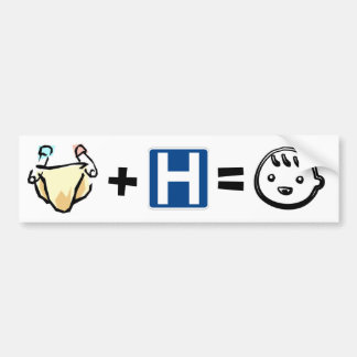 Autocollant De Voiture Tissu + Hôpital = bébé heureux