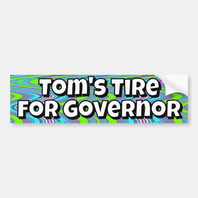 Autocollant De Voiture Tom's Tire for Governor (joke) (Devant)