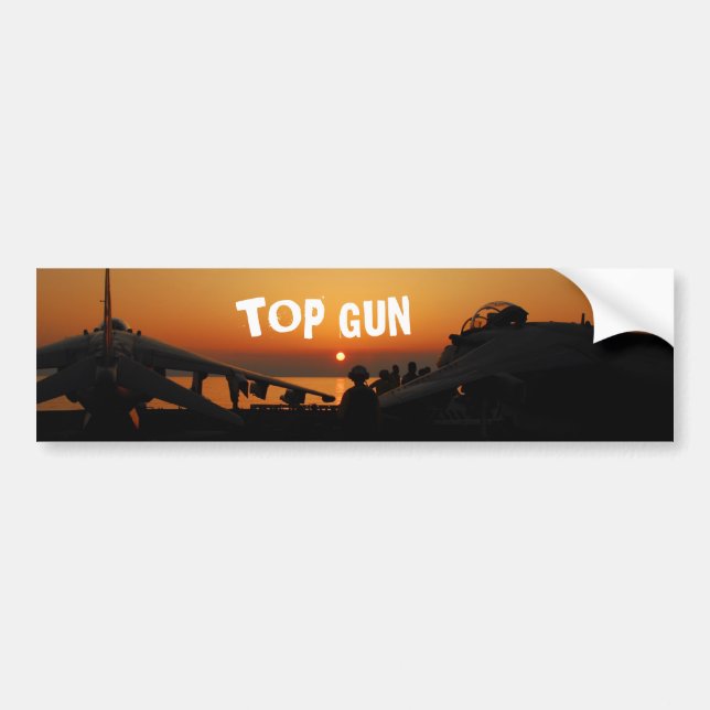 AUTOCOLLANT DE VOITURE TOP GUN (Devant)