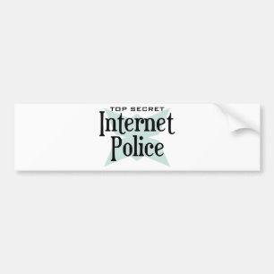 Autocollant De Voiture Top Secret Internet Police