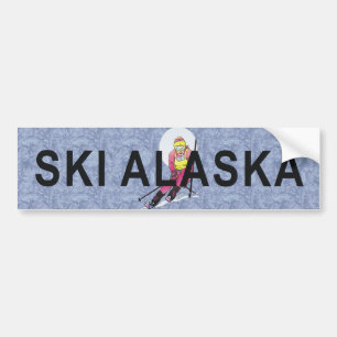 Autocollant De Voiture TOP Ski Alaska