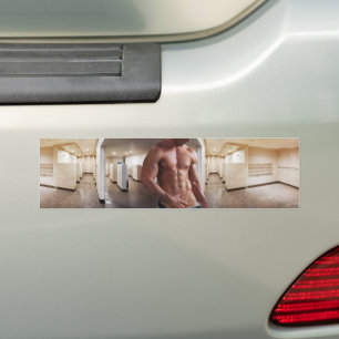 Autocollant De Voiture Torse d'homme musclé torse nu sixpack de SlipperyJ