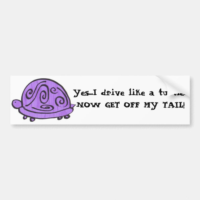 Autocollant De Voiture Tortue pourpre (Devant)