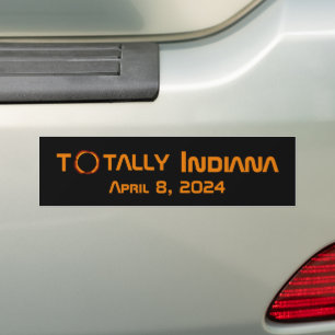 Autocollant De Voiture Totalement Indiana 2024 Solar Eclipse