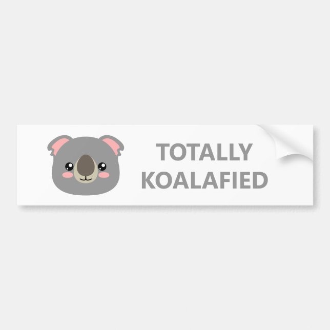 Autocollant De Voiture Totally Koalafied (Devant)