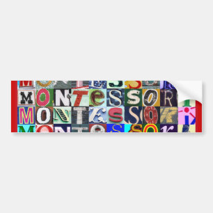 Autocollant De Voiture Tout le point de signes à Montessori ! Adhésif