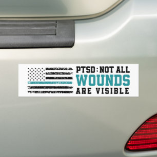 Autocollant De Voiture Toutes les blessures ne sont pas visibles Sensibil