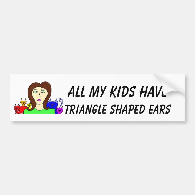 Autocollant De Voiture Toutes mes oreilles formées par HaveTriangle (Devant)