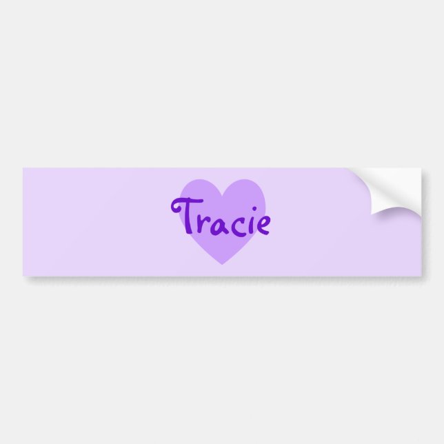 Autocollant De Voiture Tracie en violet (Devant)