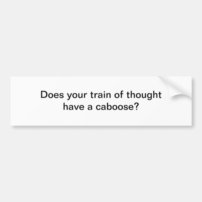 Autocollant De Voiture Train de pensée (Devant)