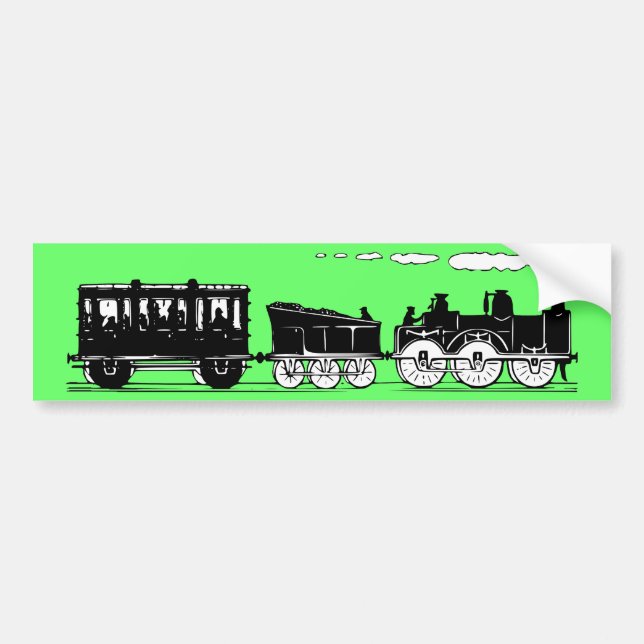 Autocollant De Voiture Train du 19ème siècle (Devant)