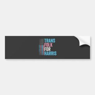 Autocollant De Voiture Trans Folk Pour Harris Election Transgenre LGBT