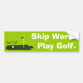 Autocollant De Voiture Travail de saut. Golf de jeu