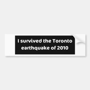 Autocollant De Voiture TREMBLEMENT DE TERRE Toronto