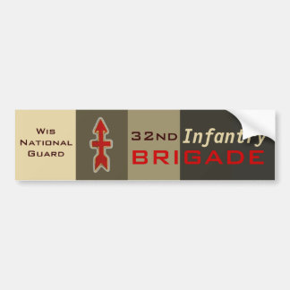 Autocollant De Voiture trente-deuxième Brigade rouge de flèche