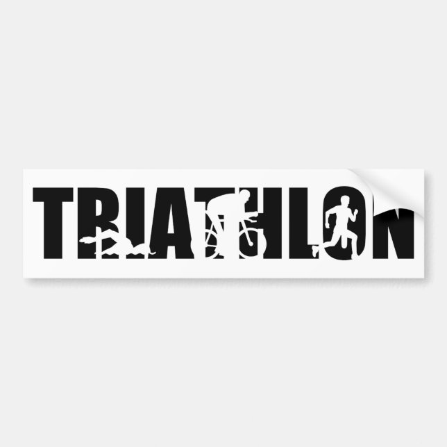 Autocollant De Voiture Triathlon (Devant)