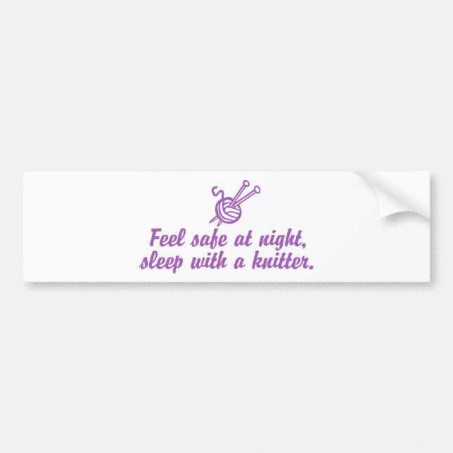 Autocollant De Voiture Tricot drôle (Devant)