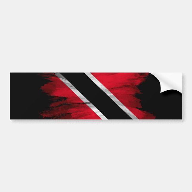 Autocollant De Voiture Trinité-et-Tobago flag brush stroke (Devant)