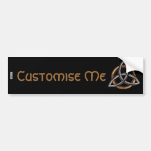 Autocollant De Voiture Triquetra (brun/argent)