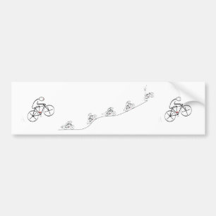 Autocollant De Voiture Triumphant Bicyclist - Sticker de pare-chocs