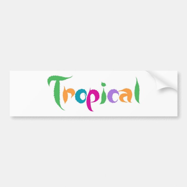 Autocollant De Voiture Tropical (Devant)