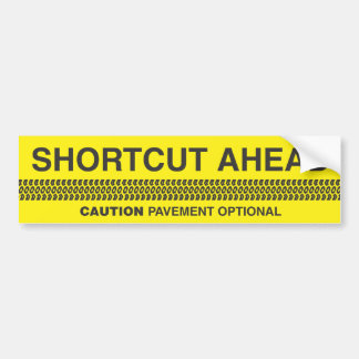 Autocollant De Voiture Trottoir de précaution de raccourci en avant -