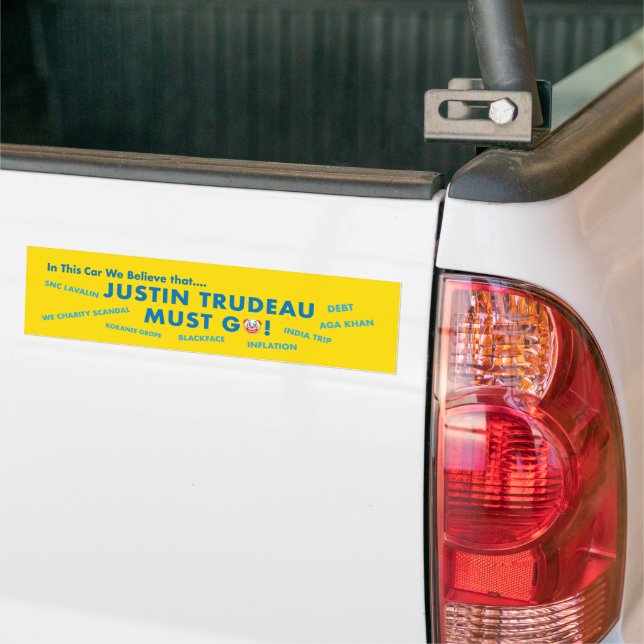 Autocollant De Voiture Trudeau Doit Aller Sticker (Sur camion)