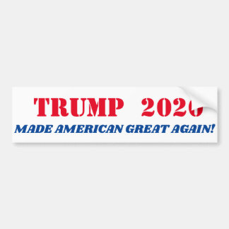 AUTOCOLLANT DE VOITURE TRUMP 2020