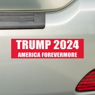 AUTOCOLLANT DE VOITURE TRUMP 2024 - AMERICA FOREVERMORE