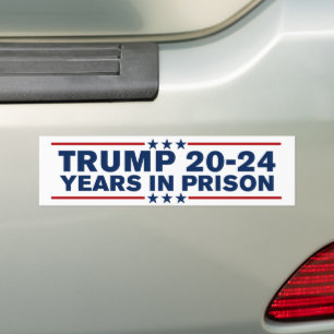 Autocollant De Voiture Trump 2024 Années De Prison Le Verrouillent Anti-T