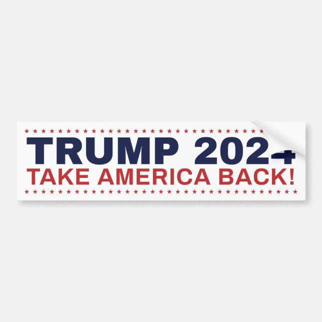 Autocollant De Voiture Trump 2024 bumper sticker Take America Back! (Devant)
