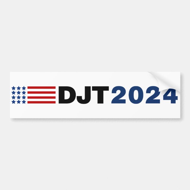 Autocollant De Voiture Trump 2024 DJT (Devant)