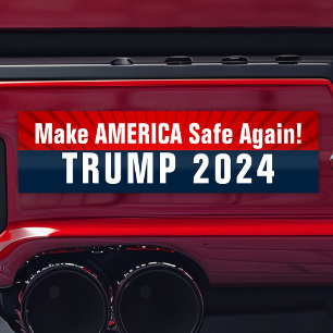 Autocollant De Voiture Trump 2024 Rendre l'Amérique en sécurité