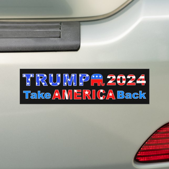 Autocollant De Voiture TRUMP 2024 Reprendre L'AMÉRIQUE (En voiture)