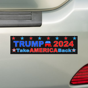 Autocollant De Voiture TRUMP 2024 Reprendre l'Amérique