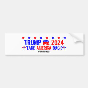 Autocollant De Voiture TRUMP 2024 Reprendre l'Amérique