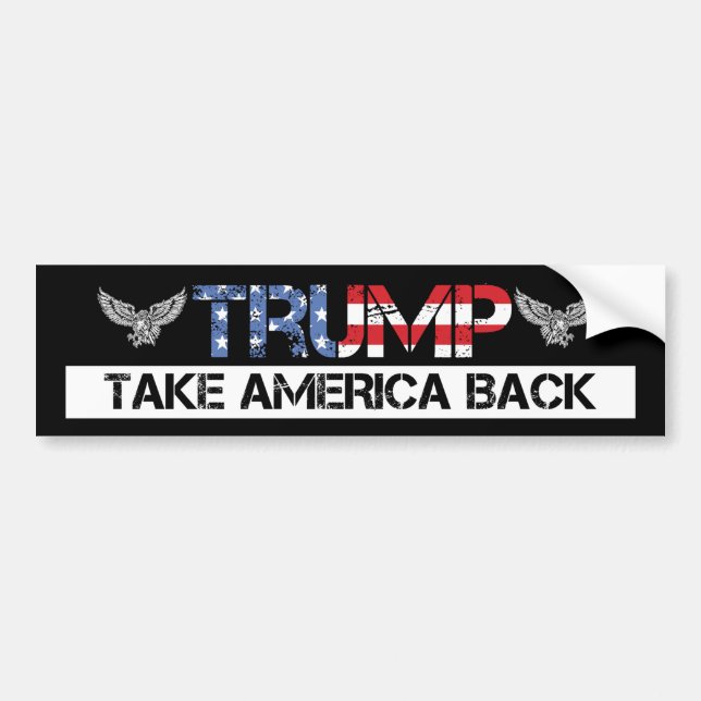 Autocollant De Voiture Trump 2024 Reprenez l'Amérique Sticker pare-chocs (Devant)
