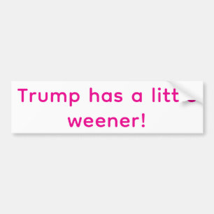 Autocollant De Voiture Trump a une petite quéquette Hankamer Artjunkhaus