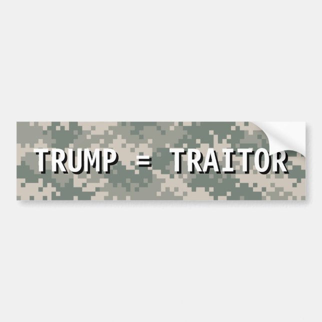 Autocollant De Voiture TRUMP = Bump Sticker TRAITOR (Devant)