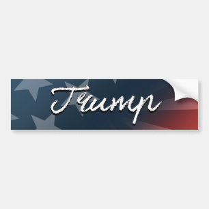 Autocollant De Voiture Trump Cursive Signature - blanc -.png