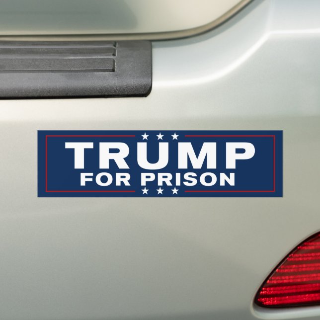 Autocollant De Voiture Trump En Prison 2024 Le Verrouille Anti-Trump (En voiture)