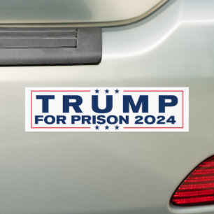 Autocollant De Voiture Trump En Prison 2024 Le Verrouille Anti-Trump