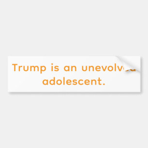 Autocollant De Voiture Trump est un adolescent non évolué Hankamer Artjun