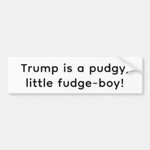 Autocollant De Voiture Trump est un garçon de fudge grassouillet Hankamer