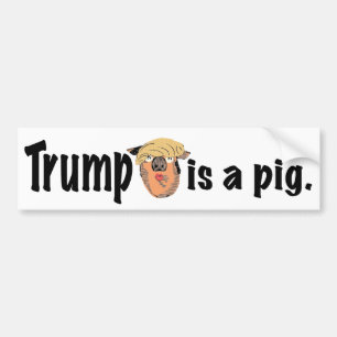 Autocollant De Voiture Trump est un porc